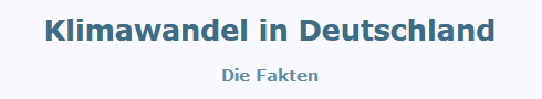 Externer Link - Klimawandel in Deutschland