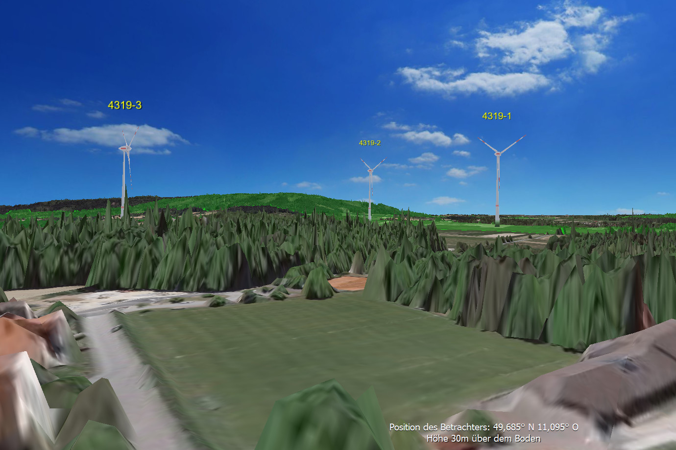 Pinzberg - Blick über dem Sportplatz